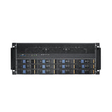 4U rack-mounted GPU server, Intel® Xeon® Scalable series processor supports 10 PCIe x 16 dual-layer cards, 1 PCIe x 16 and 1 PCIe x 8 single-layer card